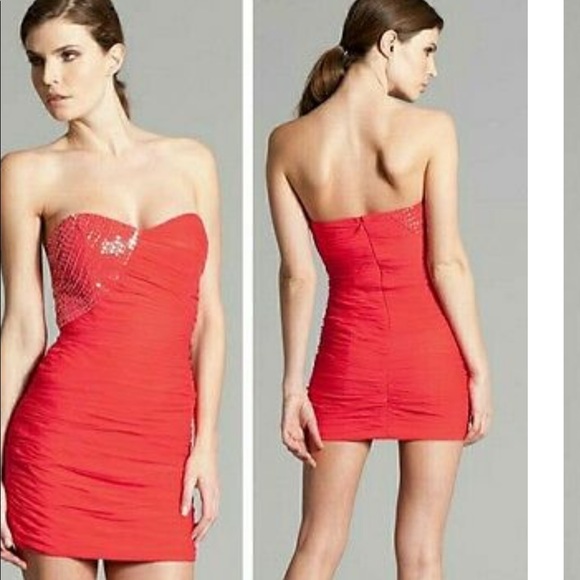 Marciano 100% Silk Connie Dress in Coral pink  🌸 - Picture 1 of 7